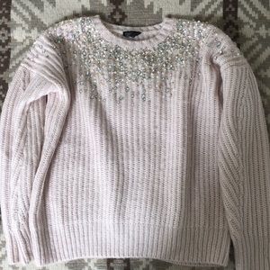COPY - Topshop Embellished Pink Sweater